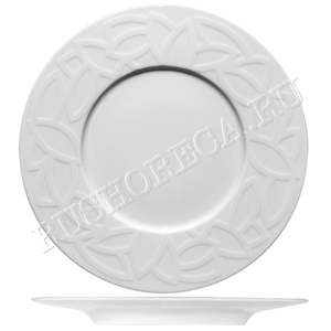 Тарелка мелкая с рельефом Pure Style фарфор 30 см 
