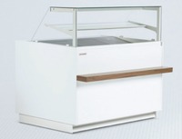 Прилавок холодильный кондитерский VOLANS 1,3 без боковин и фронтальной панели, внутр. RAL9003