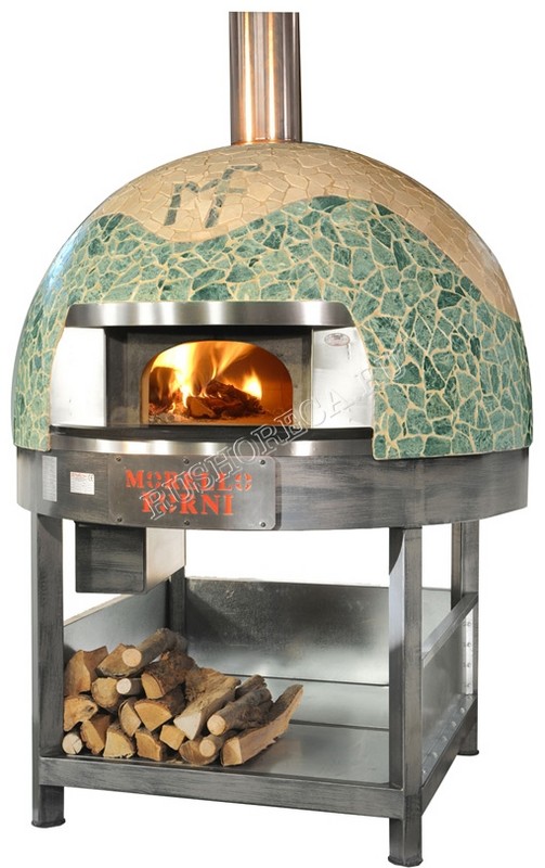 Печь для пиццы MORELLO FORNI на дровах LP75 СUPOLA MOSAIC