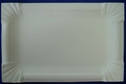 Тарелка 11х17 картон белая 