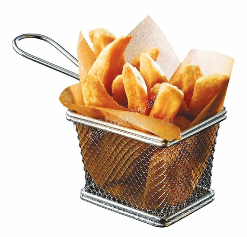 Корзинка для картофеля фри 12,5х10х8,5 см нерж.