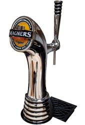 Колонна для пива Magners 1 сорт хром с подсветкой и краном, на струбцине