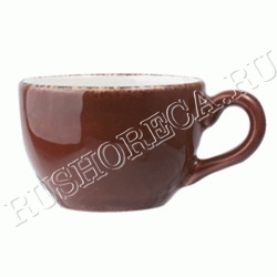 Чашка кофейная Террамеса мокка фарфор 85мл D65 H53 L85мм темнокоричневая