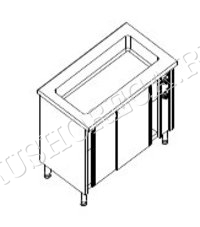 Прилавок для 1 и 2 Блюд KOVINASTROJ SBM210R