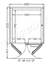 Шкаф Расстоечный PAVAILLER CF 68 4/2 CP 60X80 2ДВЕРИ/4ТЕЛЕЖКИ