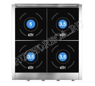 Плита индукционная ПЭИ-4 (1х5 и 3х3,5 кВт)