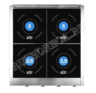 Плита индукционная ПЭИ-4 (2х3,5 и 2х5 кВт)