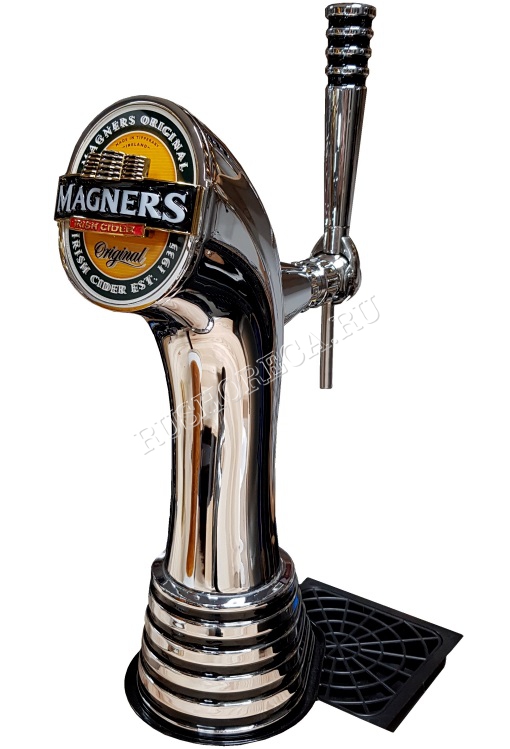 Колонна для пива Magners 1 сорт хром с подсветкой и краном, на струбцине