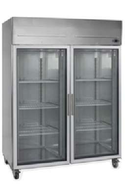 Шкаф холодильный со стеклом TEFCOLD RK1420G Нержавеющий