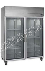 Шкаф холодильный со стеклом TEFCOLD RK1420G Нержавеющий