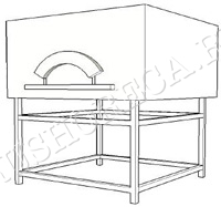 Печь для Пиццы CEKY на Дровах S100 Квадратная